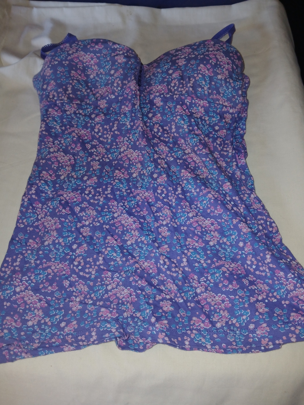 lei Purple Floral Tank Top M